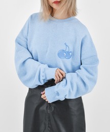 KIRSH | TONE ON TONE MELANGE CHERRY SWEATSHIRT/トーンオントーンミドルチェリースウェット(スウェット)