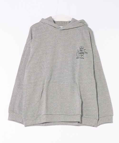 STYLEBLOCK(スタイルブロック)の「裏毛イラストグラフィックプリントビッグパーカー(パーカー・メンズ・ベージュ系その他/ベージュ系その他2/ブラック/ブラック系その他/ベージュ/グレー/パープル/ブラック系その他2/ホワイト・M/L/LL)」の5枚目の写真