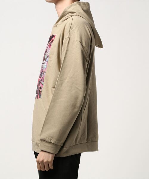 STYLEBLOCK(スタイルブロック)の「裏毛イラストグラフィックプリントビッグパーカー(パーカー・メンズ・ベージュ系その他/ベージュ系その他2/ブラック/ブラック系その他/ベージュ/グレー/パープル/ブラック系その他2/ホワイト・M/L/LL)」の11枚目の写真