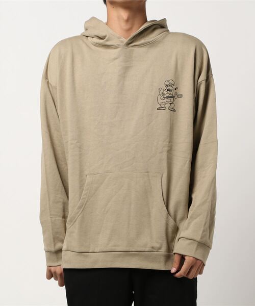 STYLEBLOCK(スタイルブロック)の「裏毛イラストグラフィックプリントビッグパーカー(パーカー・メンズ・ベージュ系その他/ベージュ系その他2/ブラック/ブラック系その他/ベージュ/グレー/パープル/ブラック系その他2/ホワイト・M/L/LL)」の19枚目の写真