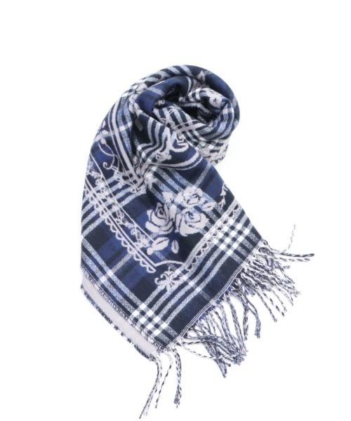 axes femme（アクシーズファム）の「チェック×バラＪＱストール（マフラー・レディース・ワイン/ベージュ/ネイビー・MEDIUM）」の2枚目の写真