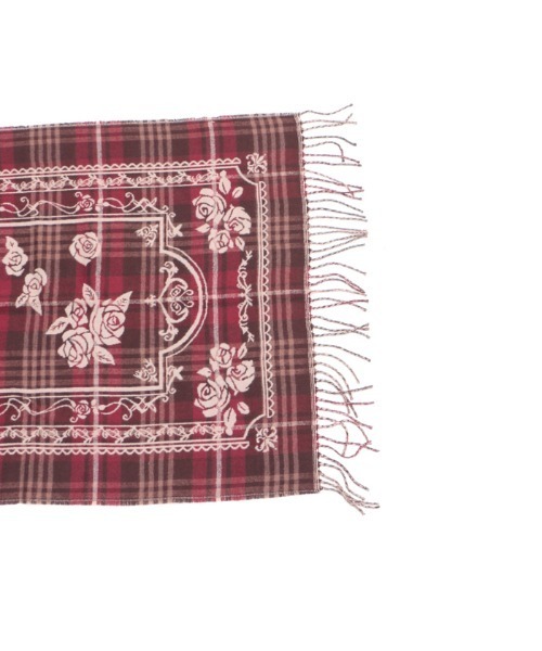 axes femme（アクシーズファム）の「チェック×バラＪＱストール（マフラー・レディース・ワイン/ベージュ/ネイビー・MEDIUM）」の9枚目の写真