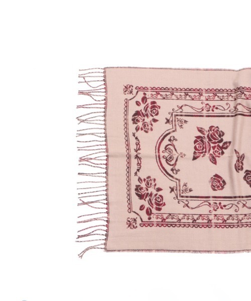 axes femme（アクシーズファム）の「チェック×バラＪＱストール（マフラー・レディース・ワイン/ベージュ/ネイビー・MEDIUM）」の11枚目の写真