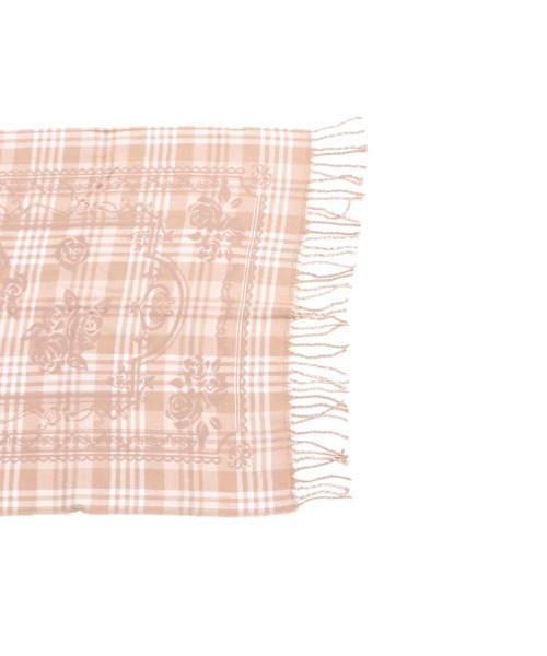 axes femme（アクシーズファム）の「チェック×バラＪＱストール（マフラー・レディース・ワイン/ベージュ/ネイビー・MEDIUM）」の13枚目の写真