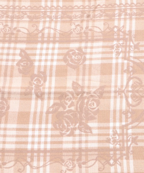 axes femme（アクシーズファム）の「チェック×バラＪＱストール（マフラー・レディース・ワイン/ベージュ/ネイビー・MEDIUM）」の14枚目の写真