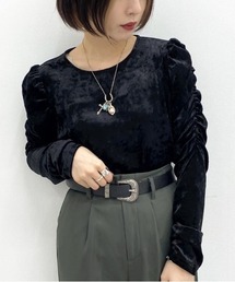 ベロア袖コンシャストップス【ZOZOTOWN限定アイテム】