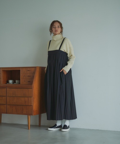 PUAL CE CIN（ピュアルセシン）の「【Du noir】親子プリーツ吊りスカートワンピース（ワンピース・レディース・ブラック/チャコールグレー・FREE）」の11枚目の写真