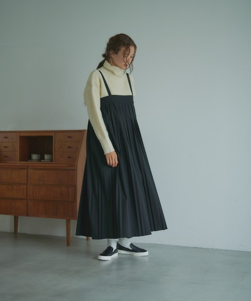 PUAL CE CIN（ピュアルセシン）の「【Du noir】親子プリーツ吊りスカートワンピース（ワンピース・レディース・ブラック/チャコールグレー・FREE）」の13枚目の写真