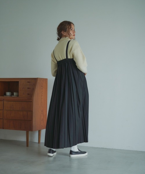 PUAL CE CIN（ピュアルセシン）の「【Du noir】親子プリーツ吊りスカートワンピース（ワンピース・レディース・ブラック/チャコールグレー・FREE）」の14枚目の写真