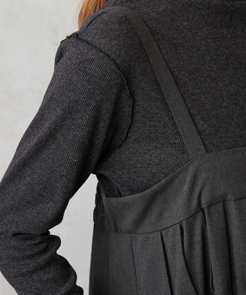 PUAL CE CIN（ピュアルセシン）の「【Du noir】親子プリーツ吊りスカートワンピース（ワンピース・レディース・ブラック/チャコールグレー・FREE）」の19枚目の写真