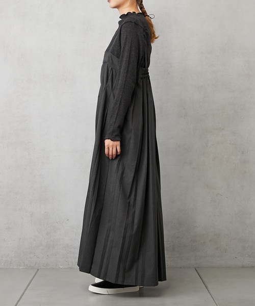 PUAL CE CIN（ピュアルセシン）の「【Du noir】親子プリーツ吊りスカートワンピース（ワンピース・レディース・ブラック/チャコールグレー・FREE）」の17枚目の写真