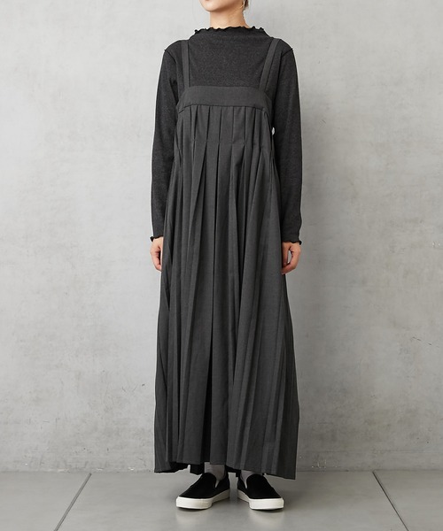 PUAL CE CIN（ピュアルセシン）の「【Du noir】親子プリーツ吊りスカートワンピース（ワンピース・レディース・ブラック/チャコールグレー・FREE）」の16枚目の写真