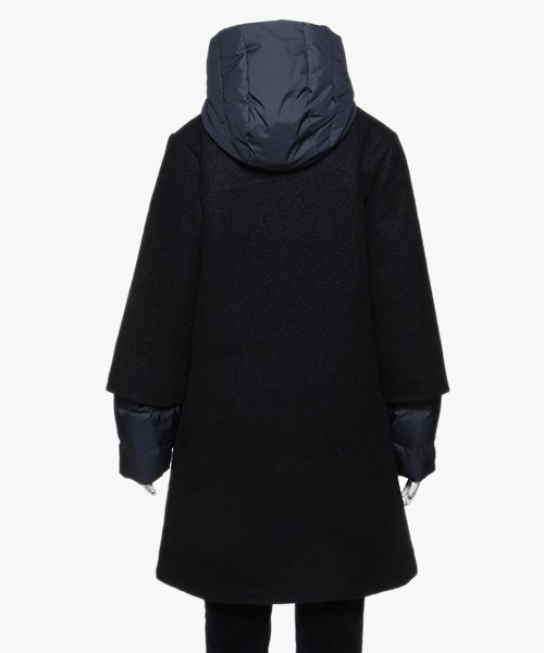 ケイトスペード黒いファー付きダウンコート140cm たおし 