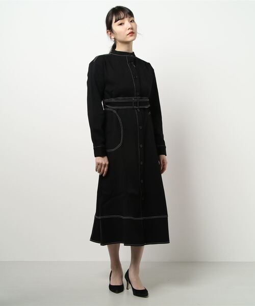 裏起毛 ステッチコートワンピース ワンピース Kobe Lettuce コウベレタス のファッション通販 Zozotown