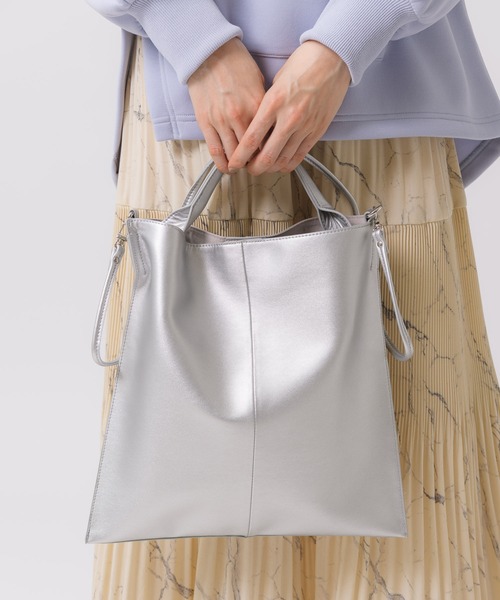 新品イタリア製　キャサリンロスセレクト　シルバートートバック KATHARINE ROSS（キャサリンロス）｜トートバッグ（シルバー系