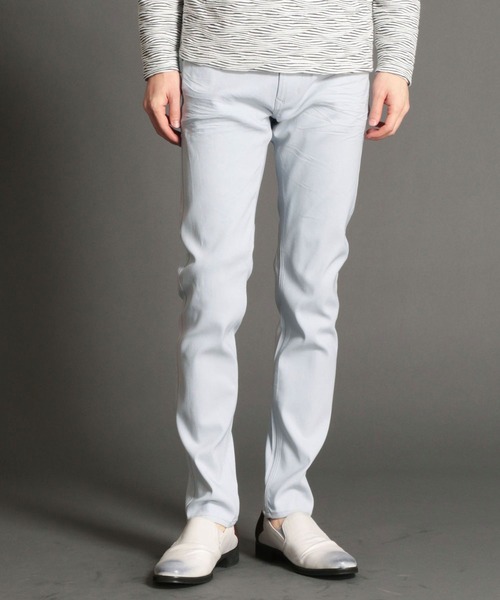 NICOLE CLUB FOR MEN（ニコルクラブフォーメン）の「ハイパーストレッチスキニーパンツ（その他パンツ・メンズ・ホワイト/ベージュ/ブラック/サックスブルー・LARGE/X-LARGE/SMALL/MEDIUM）」の4枚目の写真