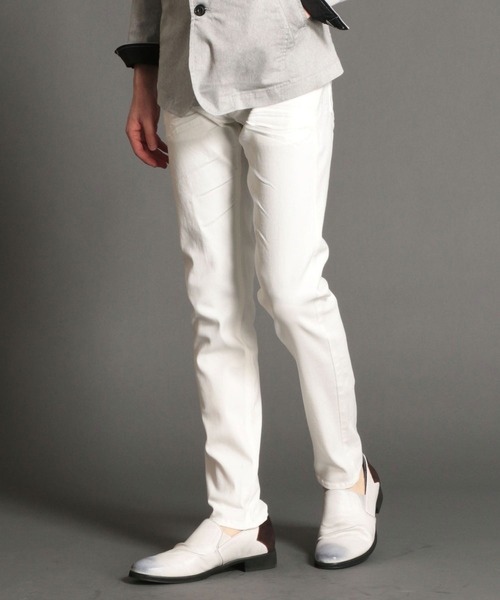 NICOLE CLUB FOR MEN（ニコルクラブフォーメン）の「ハイパーストレッチスキニーパンツ（その他パンツ・メンズ・ホワイト/ベージュ/ブラック/サックスブルー・LARGE/X-LARGE/SMALL/MEDIUM）」の6枚目の写真