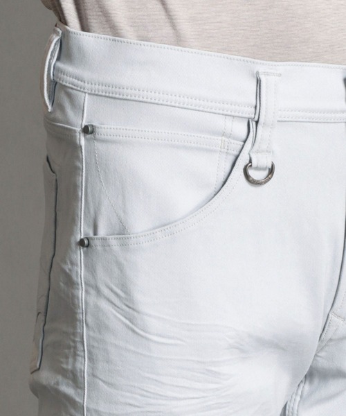 NICOLE CLUB FOR MEN（ニコルクラブフォーメン）の「ハイパーストレッチスキニーパンツ（その他パンツ・メンズ・ホワイト/ベージュ/ブラック/サックスブルー・LARGE/X-LARGE/SMALL/MEDIUM）」の5枚目の写真