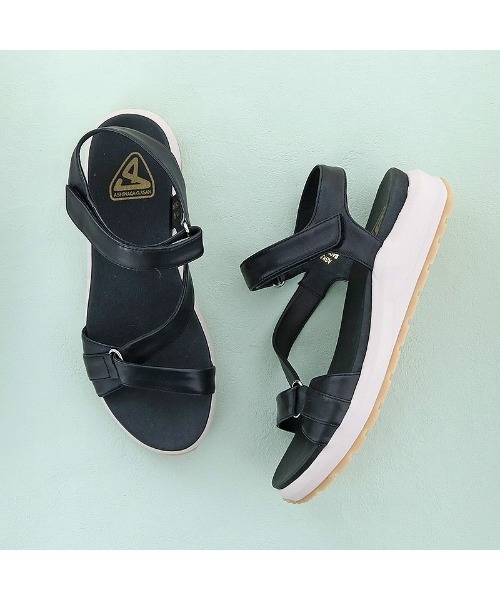 あしながおじさん（アシナガオジサン）の「アシンメトリースポーツサンダル / あしながおじさん（サンダル・レディース・ブラック/ベージュ/アイボリー・LL/S/M/L）」の15枚目の写真