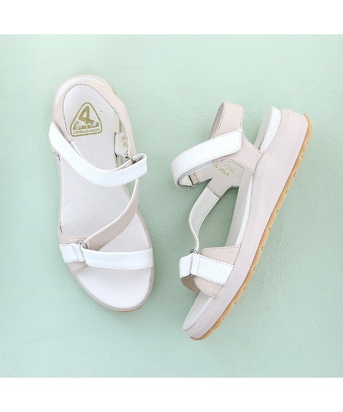 あしながおじさん（アシナガオジサン）の「アシンメトリースポーツサンダル / あしながおじさん（サンダル・レディース・ブラック/ベージュ/アイボリー・LL/S/M/L）」の12枚目の写真