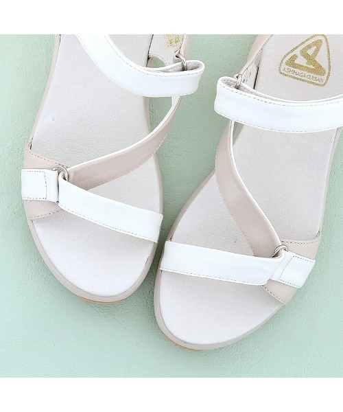 あしながおじさん（アシナガオジサン）の「アシンメトリースポーツサンダル / あしながおじさん（サンダル・レディース・ブラック/ベージュ/アイボリー・LL/S/M/L）」の14枚目の写真