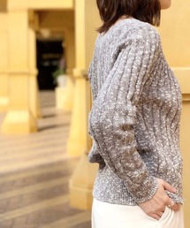 RIVE DROITE | さりげなく旬なスタイルに　メランジリブ２WAYカーディガン　（コットン）(カーディガン/ボレロ)