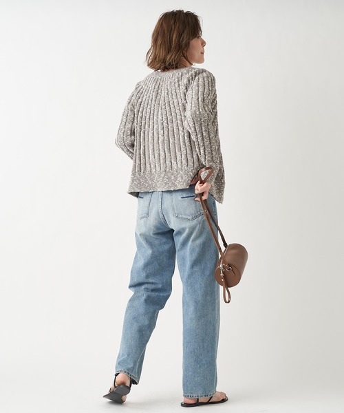 RIVE DROITE（リヴドロワ）の「メランジリブ２WAYカーディガン（カーディガン/ボレロ・レディース・グレー/ベージュ・FREE）」の22枚目の写真