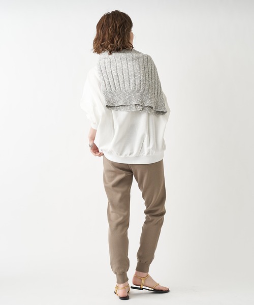 RIVE DROITE（リヴドロワ）の「メランジリブ２WAYカーディガン（カーディガン/ボレロ・レディース・グレー/ベージュ・FREE）」の8枚目の写真