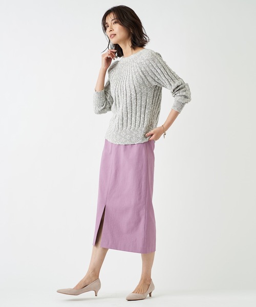 RIVE DROITE（リヴドロワ）の「メランジリブ２WAYカーディガン（カーディガン/ボレロ・レディース・グレー/ベージュ・FREE）」の3枚目の写真