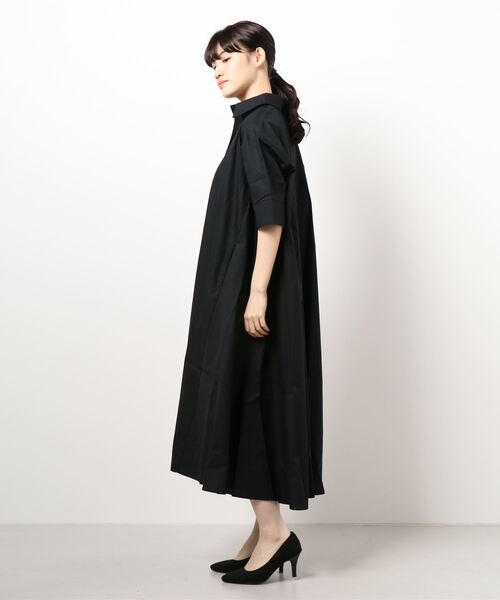 coca(coca)(コカ)の「ハリ感ダンプ オープンカラーワンピース(ワンピース・レディース・ホワイト/ブラック・ONE SIZE)」の12枚目の写真