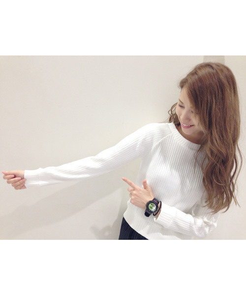 Chico（チコ）の「トタンテレコ長袖P/O（Tシャツ/カットソー・レディース・ホワイト/モスグリーン/ネイビー/グレー・FREE）」の2枚目の写真