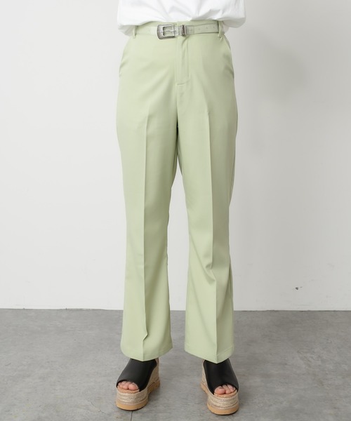 RASVOA(ラスボア)の「【WEB限定】センタープレスフレアスラックス(その他パンツ・レディース・ブラック/グリーン系その他/グレイッシュベージュ・FREE)」の15枚目の写真