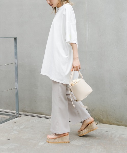 RASVOA(ラスボア)の「【WEB限定】センタープレスフレアスラックス(その他パンツ・レディース・ブラック/グリーン系その他/グレイッシュベージュ・FREE)」の19枚目の写真