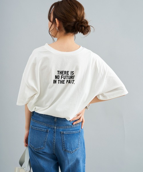 DouDou(ドゥドゥ)の「photo T(Tシャツ/カットソー・レディース・ホワイト/チャコールグレー/イエロー・FREE)」の11枚目の写真