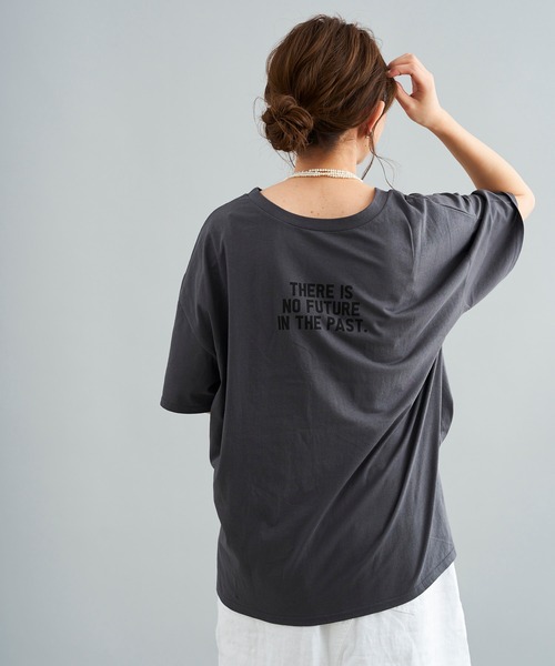 DouDou(ドゥドゥ)の「photo T(Tシャツ/カットソー・レディース・ホワイト/チャコールグレー/イエロー・FREE)」の19枚目の写真