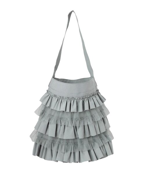 merry jenny（メリージェニー）の「チュールレイヤードフリルトート（トートバッグ・レディース・オフホワイト/ピンク/ブルー・FREE）」の15枚目の写真