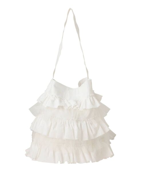 merry jenny（メリージェニー）の「チュールレイヤードフリルトート（トートバッグ・レディース・オフホワイト/ピンク/ブルー・FREE）」の22枚目の写真