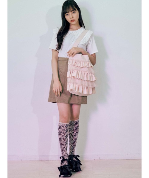 merry jenny（メリージェニー）の「チュールレイヤードフリルトート（トートバッグ・レディース・オフホワイト/ピンク/ブルー・FREE）」の13枚目の写真