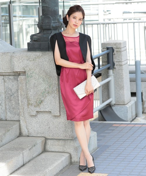 DRESS STAR（ドレス スター）の「ケープデザインボレロパーティードレス（カーディガン/ボレロ・レディース・グレー/ネイビー/ベージュ/ブラック・XL/M/L）」の9枚目の写真