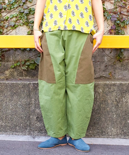 チャイハネ（チャイハネ）の「【チャイハネ】パッチワークコクーンパンツ（その他パンツ・レディース・ホワイト/ブラウン/カーキ・FREE）」の3枚目の写真