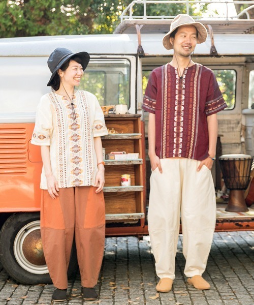 チャイハネ（チャイハネ）の「【チャイハネ】パッチワークコクーンパンツ（その他パンツ・レディース・ホワイト/ブラウン/カーキ・FREE）」の10枚目の写真