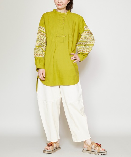 チャイハネ（チャイハネ）の「【チャイハネ】パッチワークコクーンパンツ（その他パンツ・レディース・ホワイト/ブラウン/カーキ・FREE）」の16枚目の写真