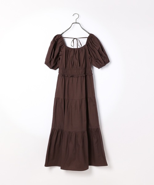 Heather（ヘザー）の「バックシャンコットンティアードワンピース