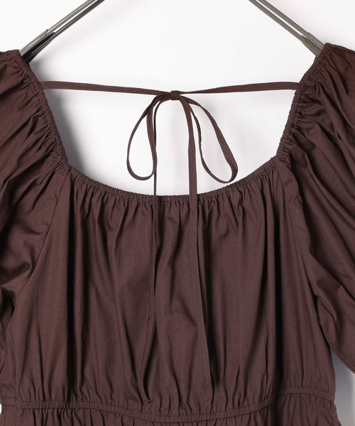 Heather（ヘザー）の「バックシャンコットンティアードワンピース　948785（ワンピース・レディース・ホワイト/ブラック/ブラウン・FREE）」の5枚目の写真