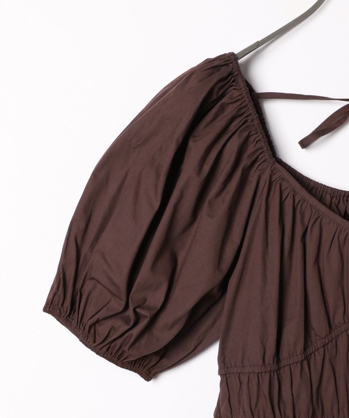 Heather（ヘザー）の「バックシャンコットンティアードワンピース　948785（ワンピース・レディース・ホワイト/ブラック/ブラウン・FREE）」の6枚目の写真