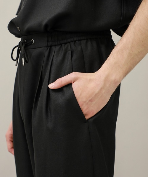 BESPOKE TOKYO(ビスポークトウキョウ)の「【BESPOKE TOKYO】DRY SYSTEM 2PLEATS EASY PANTS(スラックス・メンズ・ストライプ/ブラック/ベージュ/グリーン・1/2/3)」の18枚目の写真