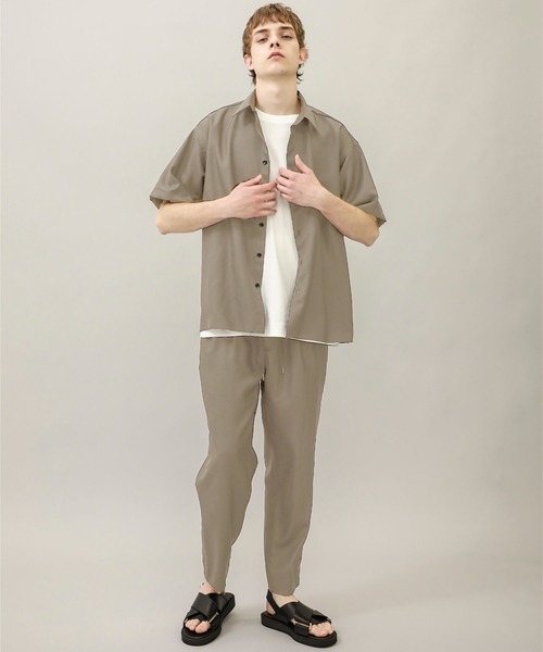 BESPOKE TOKYO(ビスポークトウキョウ)の「【BESPOKE TOKYO】DRY SYSTEM 2PLEATS EASY PANTS(スラックス・メンズ・ストライプ/ブラック/ベージュ/グリーン・1/2/3)」の21枚目の写真