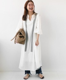 JOURNAL STANDARD relume | タックスリーブエンブロイダリーワンピース◆(ワンピース)