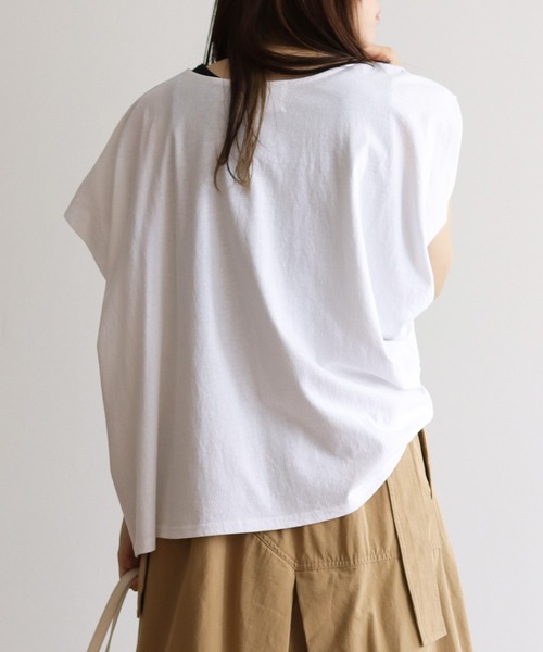 Lant Kalte（ラントカルテ）の「【Lant Kalte】アシメデザインカットソー（Tシャツ/カットソー・レディース・ホワイト/チャコールグレー/カーキ・MEDIUM）」の8枚目の写真