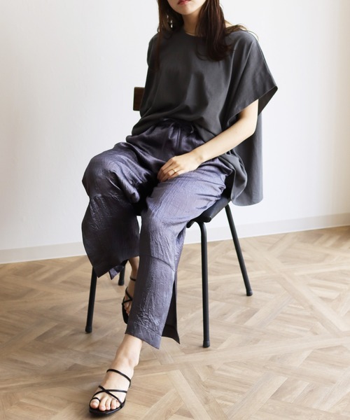 Lant Kalte（ラントカルテ）の「【Lant Kalte】アシメデザインカットソー（Tシャツ/カットソー・レディース・ホワイト/チャコールグレー/カーキ・MEDIUM）」の15枚目の写真